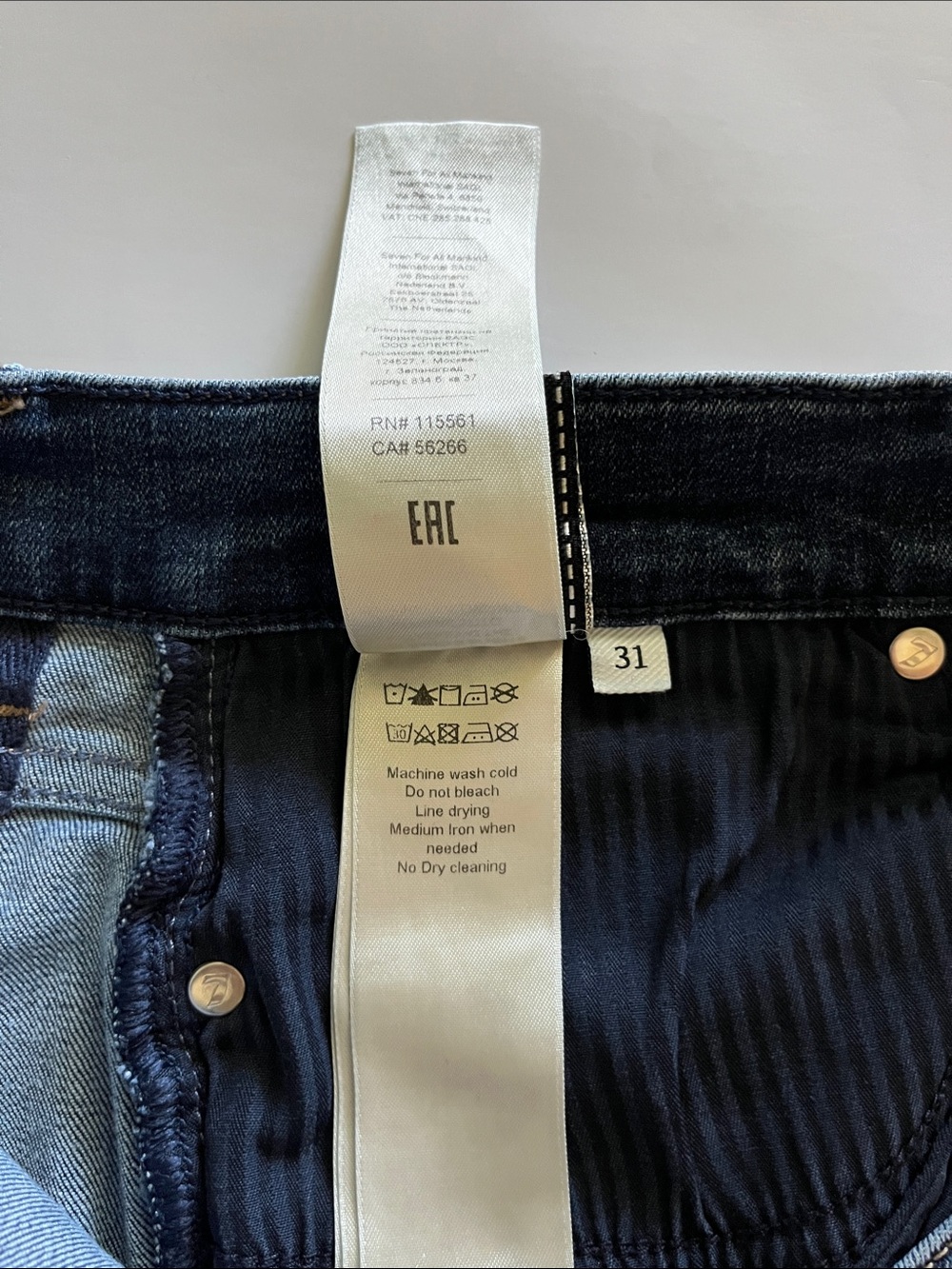 7 For All Mankind Tailorless Dojo High Rise Size 31 - Picture 13 of 16